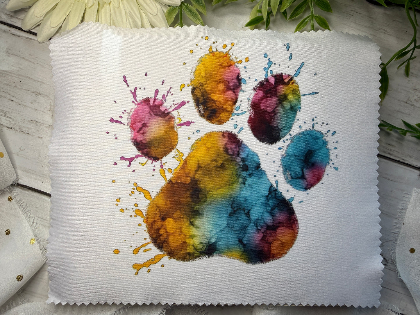 Colorful Splash Paw Eyeglass/Lens Cleaner