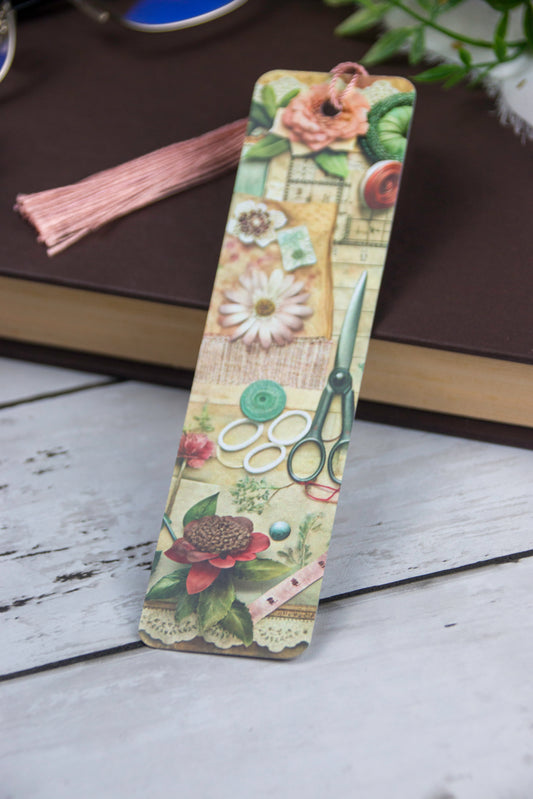 Sewing Collage Bookmark