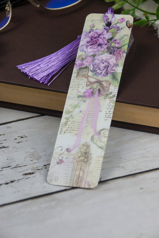Purple Floral Bookmark