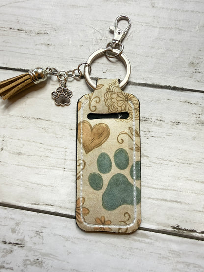 Beige Paw Chapstick Holder