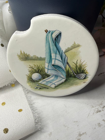 Golf Towel Car Coaster
