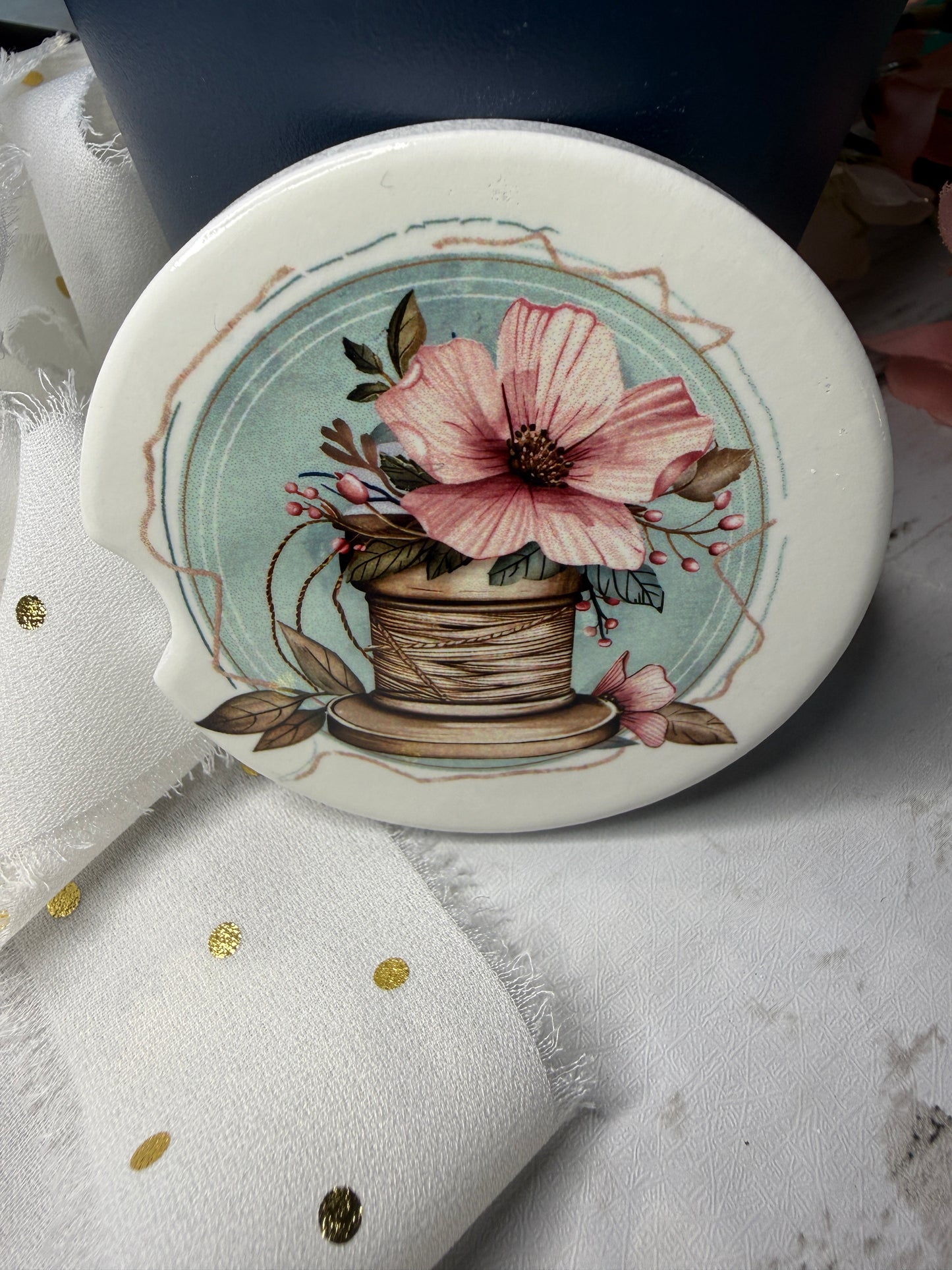 Sewing Themed Car Coaster