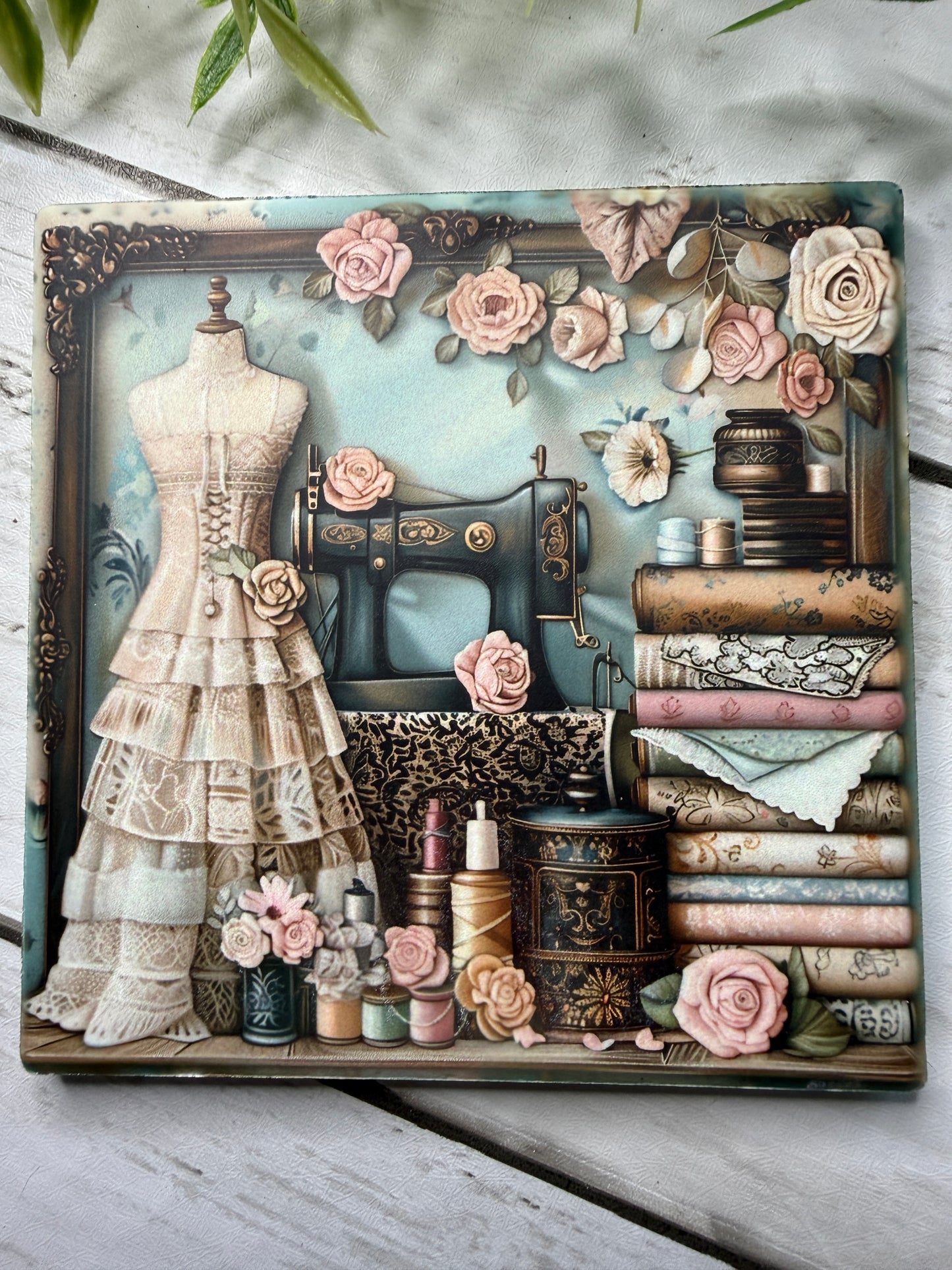 Sewing Collage Coaster