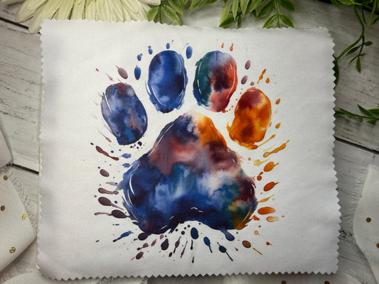 Dark Blue Splash Paw Eyeglass/Lens Cleaner