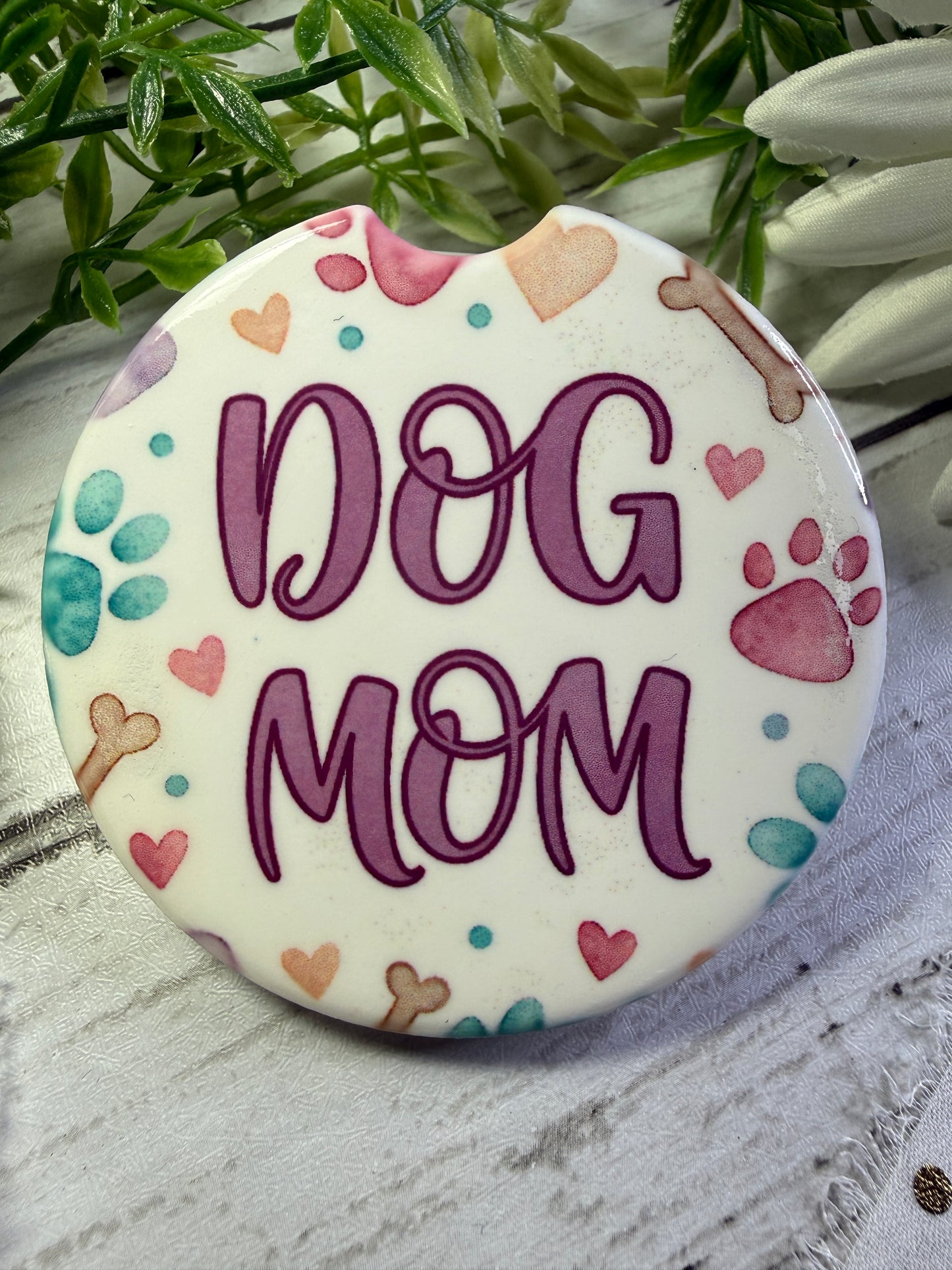 Dog Mom Car Coaster