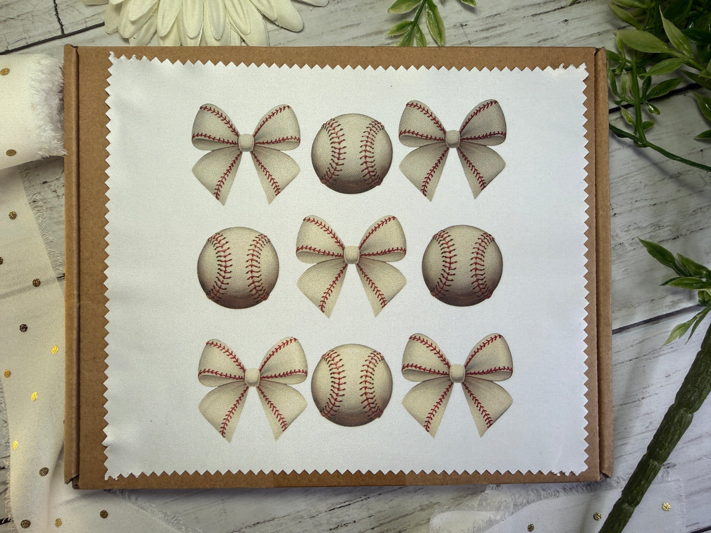 Baseball and Bows Eye Glass/Lens Cleaner