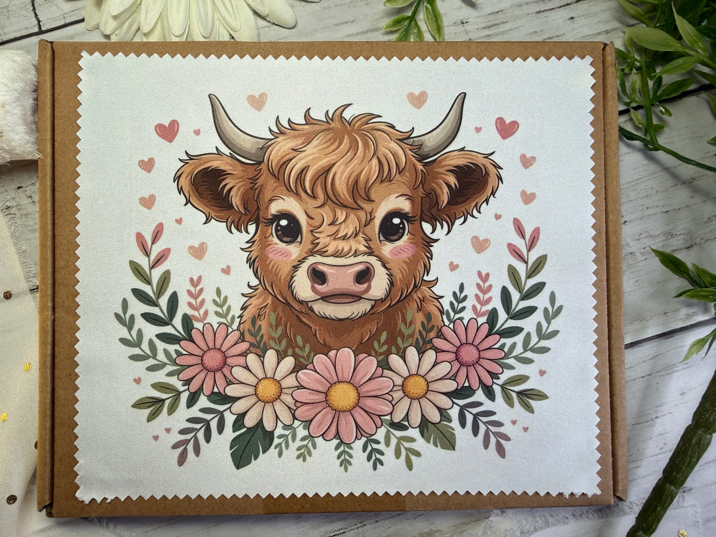 Highland Cow Daisy Eye Glass/Lens Cleaner