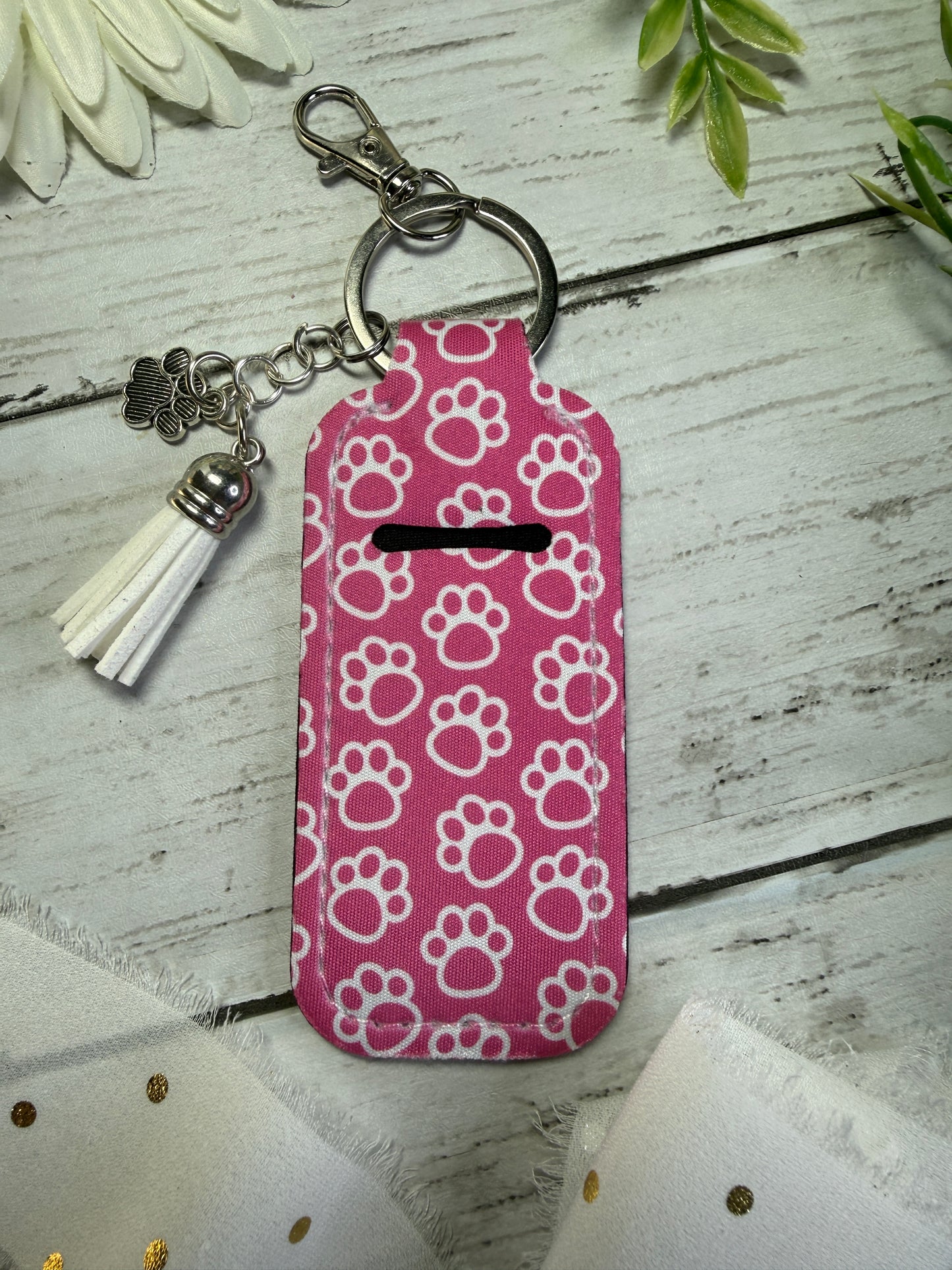 Pink Paw Chapstick Holder