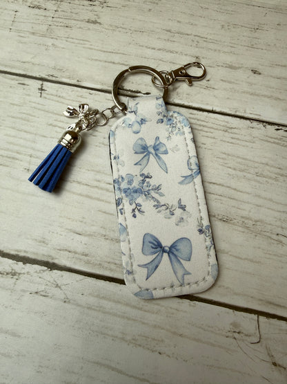 Blue Bow Chapstick Holder