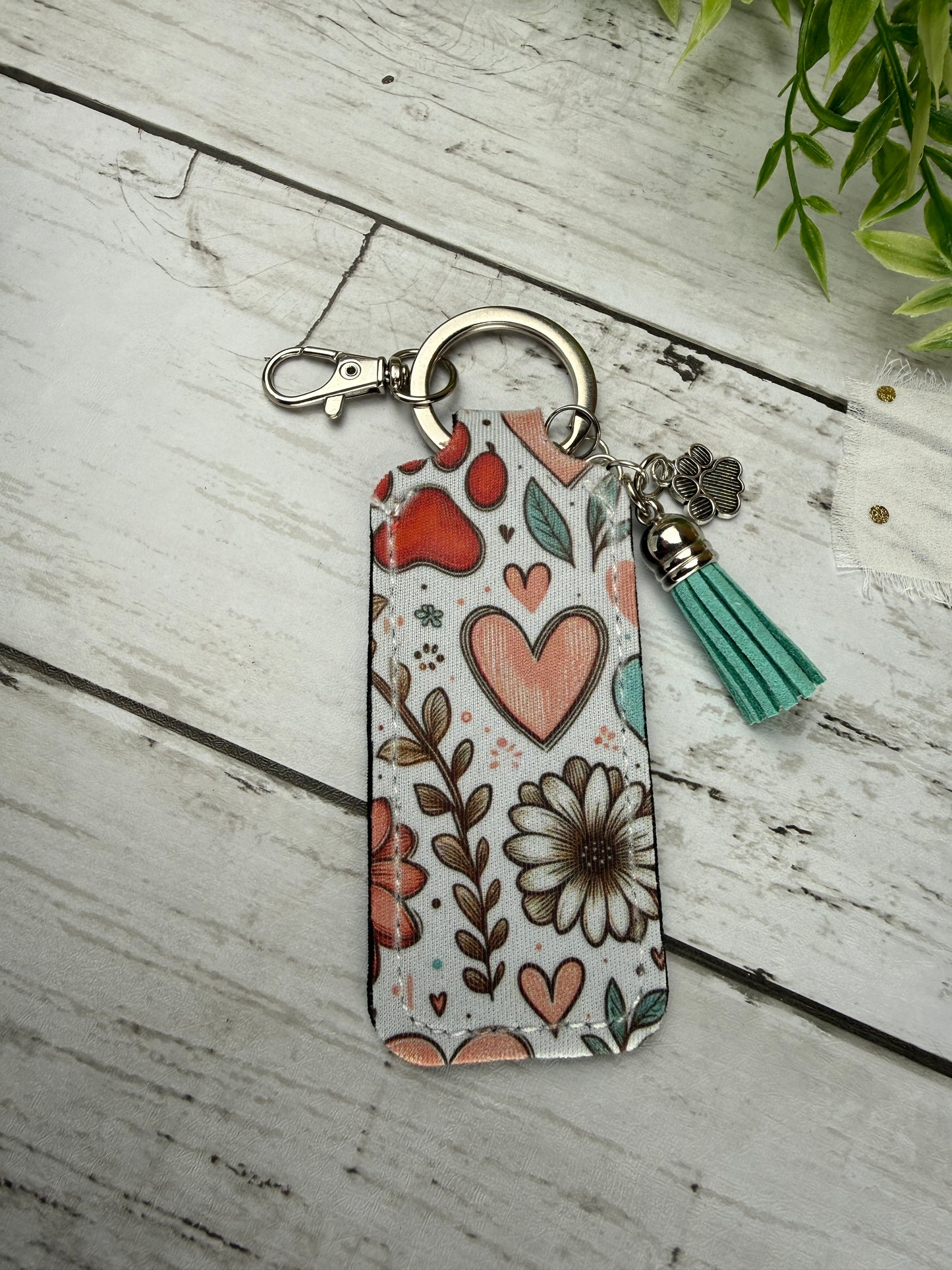 Hearts and Paw Chapstick Holder