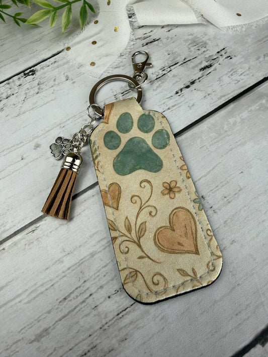 Beige Paw Chapstick Holder