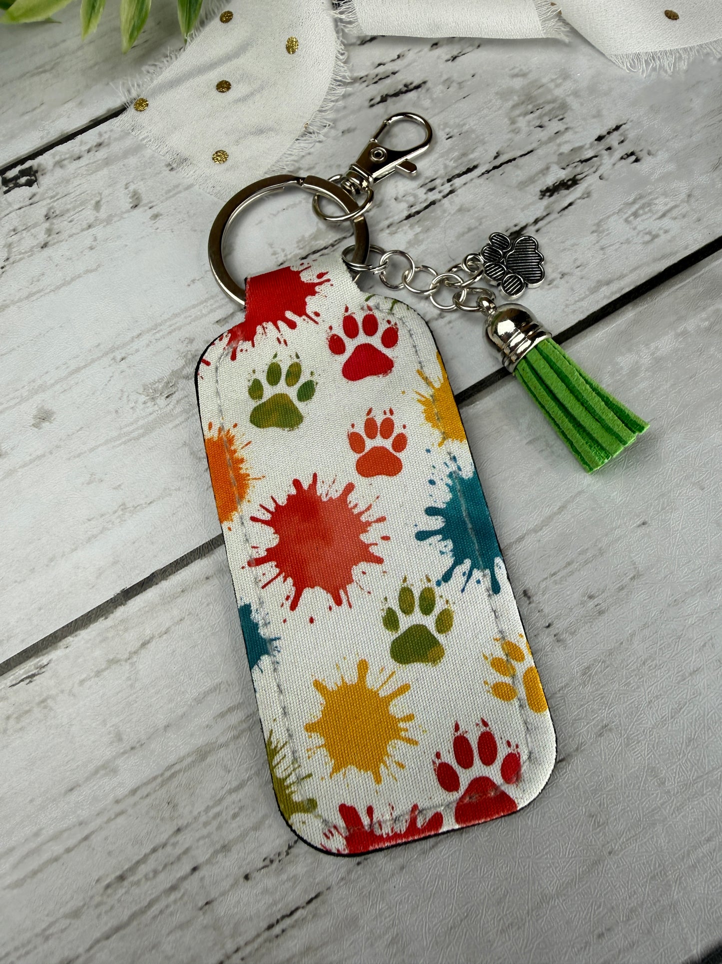 Colorful Paw Chapstick Holder