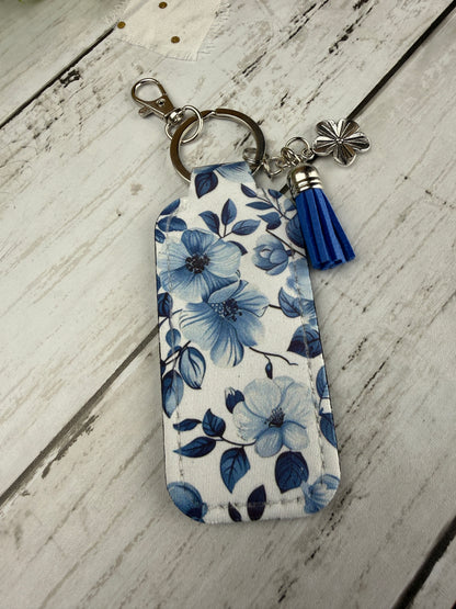 Blue Flower Chapstick Holder