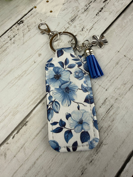 Blue Flower Chapstick Holder