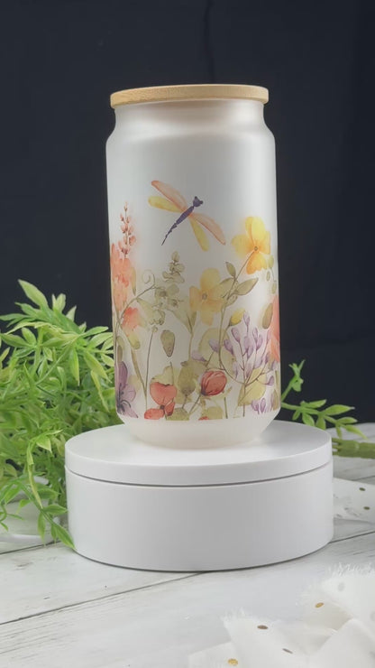 Dragonfly Glass Can